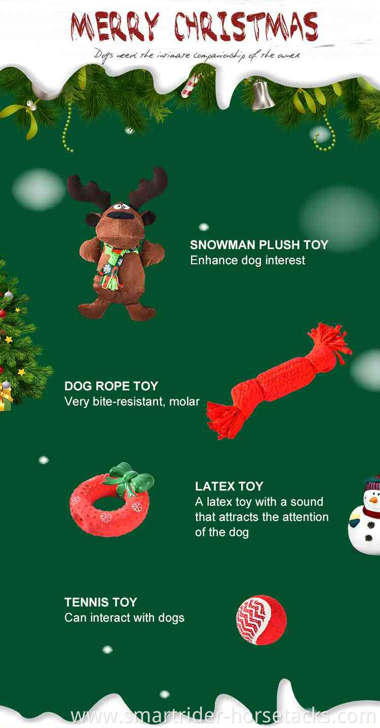 Funny Creative Elk Pet Puppy Chew Cute Dog Toy Set Christmas Dog Toy